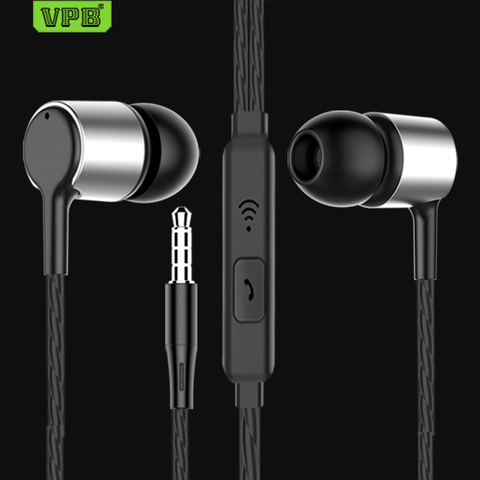 VPB S24 Sport Écouteur Filaire Super Bass 3.5mm Fissure Écouteurs Intra-auriculaires avec Microphone Mains Libres pour Samsung ► Photo 1/5