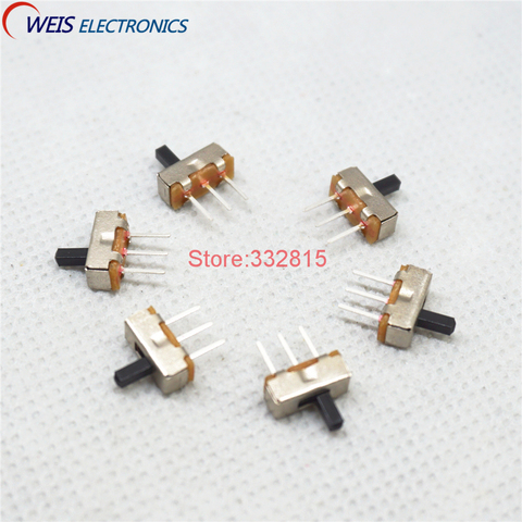 100 pièces SS12D00 SS-12D00 4 MM 3 MM 5 MM 1P2T interrupteur à bascule interrupteur marche-arrêt mini 1 voie 2 bande interrupteur à glissière PCB montage livraison gratuite ► Photo 1/4