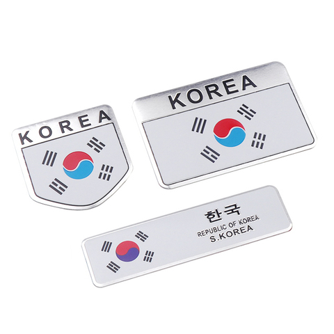 Badges autocollants drapeau coréen 3D, accessoires de moto pour Kia Rio Hyundai Ssangyong Daewoo Renault ► Photo 1/5