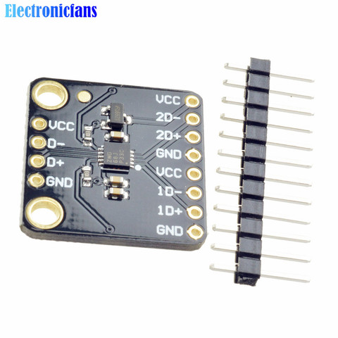 USB 2.0 (480Mbps) 1:2 multiplexeur à commutateur de démultiplexeur à haute vitesse avec Module de carte d'activation unique ► Photo 1/6