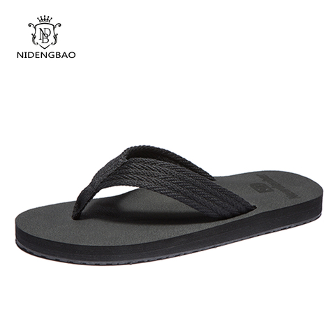 Sandales de plage pour hommes, pantoufles plates, confortables, tongs pour hommes ► Photo 1/6