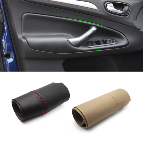 Poignée de porte intérieure en cuir microfibre, garniture de panneau d'accoudoir, pour Ford Mondeo 2007 2008 2009 2010 2011 2012 ► Photo 1/6