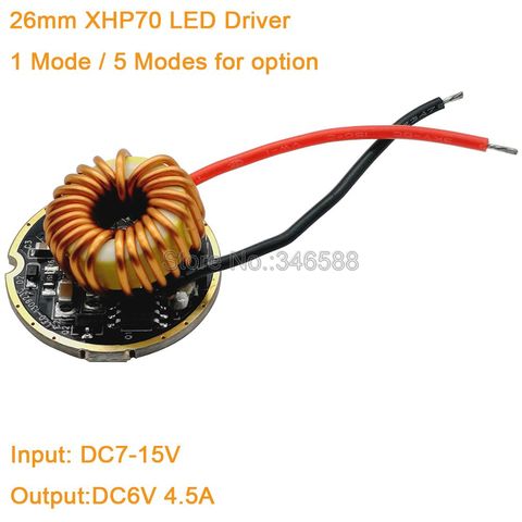 Cree XLamp XHP70 6 V LED pilote 26 MM DC6V-15V entrée 4000mA 4A sortie 5 Modes ou 1 Mode pour XHP70 6 V émetteur de lumière LED haute puissance ► Photo 1/5
