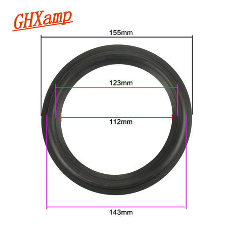 GHXAMP – haut-parleur 6.5 pouces, taille 155MM 143MM 123MM 112MM, réparation Surround en caoutchouc, conventionnel 2 pièces ► Photo 1/6