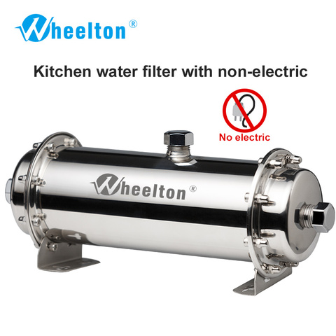 Purificateur d'eau d'ultrafiltration de filtre à eau d'acier inoxydable de Wheelton 304, 380L, filtres droits d'uf de boisson de cuisine à la maison commerciale ► Photo 1/6