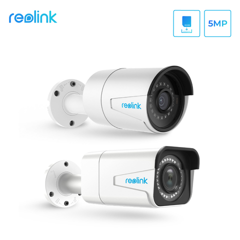 Ensemble de caméra de sécurité hd intérieure extérieure Reolink 5MP caméra ip PoE zoom extérieur fente pour carte SD intégrée IP66 P2P H.264 RLC-410 & 511 ► Photo 1/6