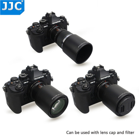 JJC ABS dédié pare-soleil protecteur d'ombre pour Olympus M.ZUIKO numérique ED 60mm f2.8 Macro objectif remplacer Olympus LH-49 noir ► Photo 1/1