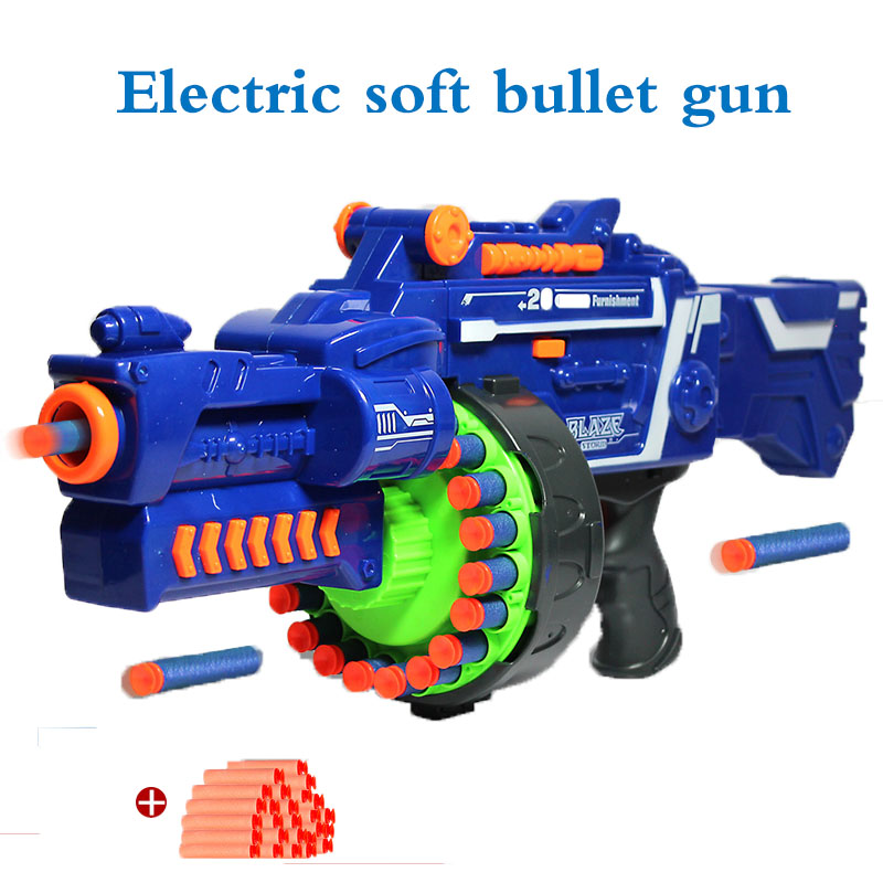 Les enfants de l'air en plastique Soft pistolet jouet de tir des armes à  feu doux en rafale de Blaster bullet balle molle électrique sniper fusil pistolet  jouet pour les garçons 