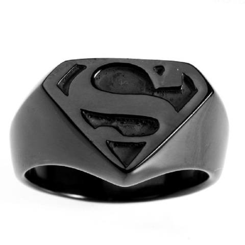 Bague en acier inoxydable 316L, symbole noir Cool pour hommes ► Photo 1/6