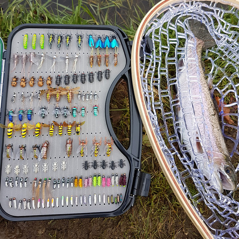 Coffret Ultra-sec et humide de leurres de pêche à la mouche, pour la pêche à la carpe, à la truite, au brochet, 200 pièces ► Photo 1/6