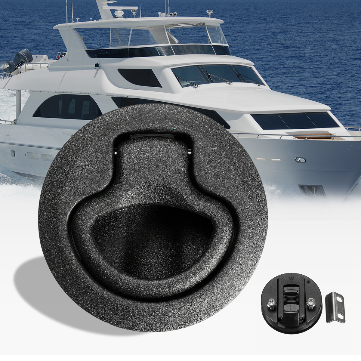 1X 2X 4X rond claquement trappe loquet remplacement plastique noir pour RV Marine bateau Southco M1-61 ► Photo 1/6