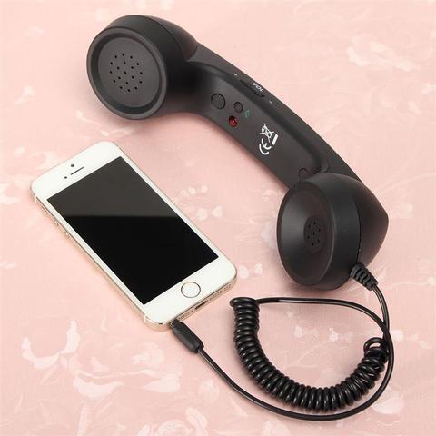 2022 nouvelle mode 3.5mm Mic rétro téléphone téléphone portable combiné récepteur pour iPhone cadeau fantaisie récepteur de téléphone portable livraison gratuite ► Photo 1/6