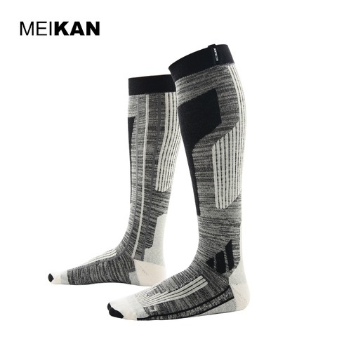 MKSK2017001 chaussettes de Ski en laine mérinos mercerisée de haute qualité pour hommes et femmes ► Photo 1/6