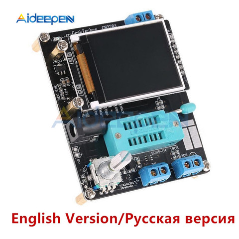 Testeur de Transistor GM328A LCD anglais/russe, Diode, capacité ESR, compteur de fréquence de tension, PWM, boîtier générateur de Signal à onde carrée ► Photo 1/6