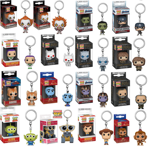 FUNKO – porte-clés POP Marvel Avengers Endgame Disney Aladdin Toy Story, 4 personnages de dessin animé, jouets d'action de poche pour enfants ► Photo 1/6