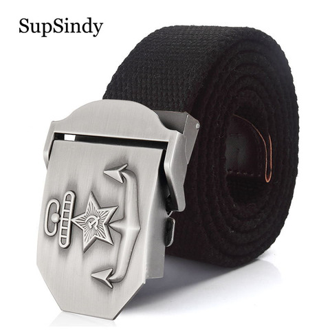 Supdindy-ceinture en toile 3D, pour hommes et femmes, marine soviétique, CCCP, boucle en métal, jeans, soldats, ceintures tactiques militaires ► Photo 1/6