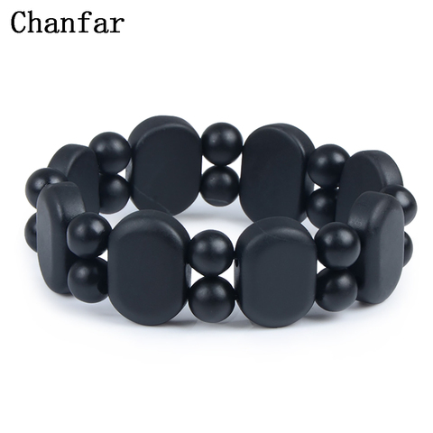 Bianshi – Bracelet en pierre noire Bian shi, bijou naturel de qualité 100% pour femmes et hommes ► Photo 1/5