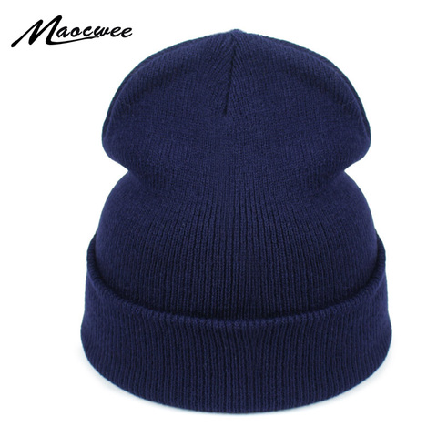 Femmes Chapeau Solide Tricoté Beanie Chapeaux D'hiver pour Femmes Hommes dames Unisexe Os Coton Printemps Automne Garder Au Chaud Crâne Cap 2022 ► Photo 1/6