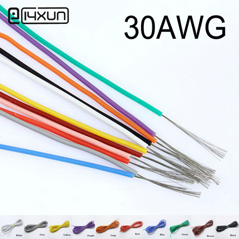 Fil de Silicone de 10 mètres 30AWG câble Ultra flexible fil de ligne de Test de fil de cuivre étamé de 0,055mm2 ► Photo 1/6