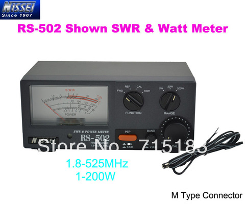 Nouveau RS-502 Original NISSEI montré 1.8-525 MHz 200 W SWR & Watt Metter (connecteur de Type M) ► Photo 1/6