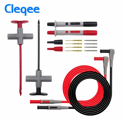 Cleqee – sonde de ponction P1200B, kit de plomb de test, prise banane 4mm, aiguille remplaçable pour sonde de test ► Photo 1/4