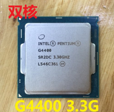 Processeur Intel Pentium G4400 g4400, Cache 3 mo, 3.3GHz, LGA1151, Dual Core, PC de bureau, CPU, peut fonctionner en stock ► Photo 1/1