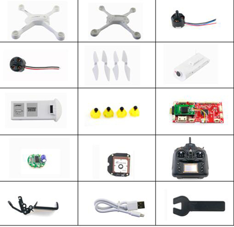 JJRC – pièces de rechange pour Drones X3 JJPRO X3, quadrirotor RC, corps shell, lames de moteur, récepteur GPS ESC, télécommande, chargeur de caméra ► Photo 1/1