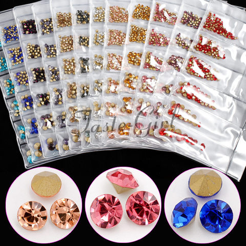 Lot de strass à paillettes aiguisées fond en V, gemmes acryliques, pierres cristallines, fixation Non chaude, pour Nail Art, ensemble de breloques de décoration, 1 lot de 5 tailles ► Photo 1/5