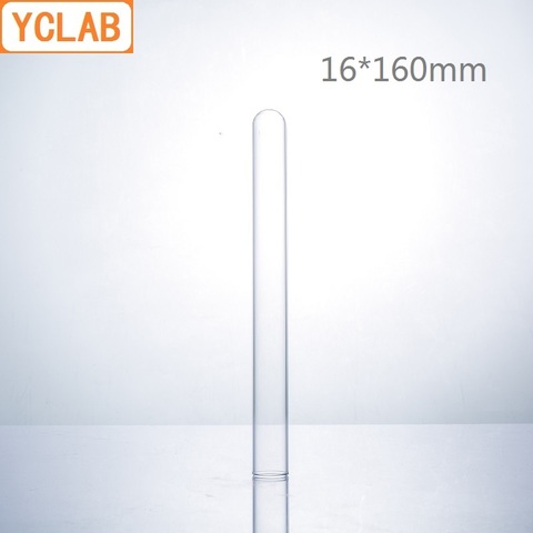 YCLAB-Tube de Test en verre Borosilicate à bouche plate, 160 verre, résistance aux hautes températures, équipement de chimie de laboratoire, 16x3.3mm ► Photo 1/3