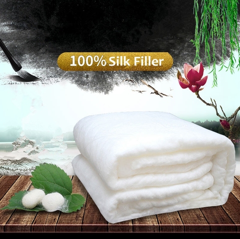 Couette chinoise en soie de mûrier 100%, haute qualité, travail manuel, couverture confortable en coton ► Photo 1/6