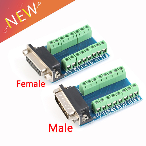 Carte de circuit imprimé DB15, adaptateur mâle/femelle, D-SUB VGA, 15 broches ► Photo 1/6