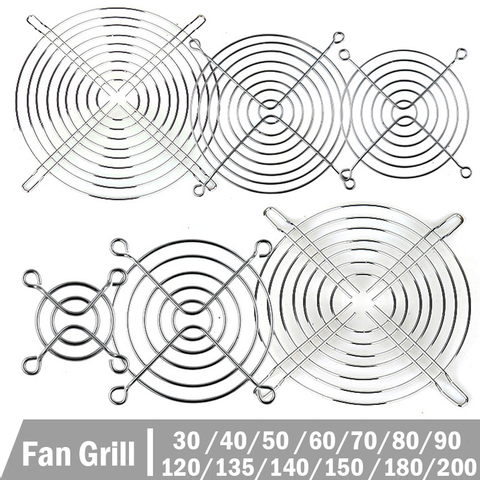 Protecteur de ventilateur de refroidissement, 10 pièces, grille de grille d'ordinateur, couvercle 30mm 40mm 50mm 60mm 70mm 80mm 90mm 120mm 135mm 140mm 170mm 200mm ► Photo 1/5