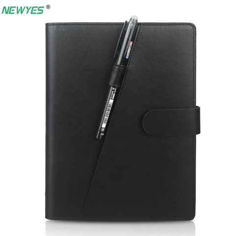 NEWYES A5 Smart effaçable cahier en cuir noir réutilisable fil relié remplaçable papier journal intime bloc-notes vague nuage bloc-notes 2022 cadeau ► Photo 1/6