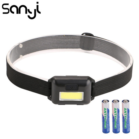 SANYI – Mini lampe frontale Super lumineuse à LED COB, alimentée par 3 piles AAA, 3 Modes d'éclairage, idéale pour le Camping, 2000 LM ► Photo 1/6