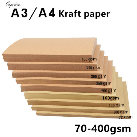 Papier Kraft en pâte de bois brut, format A4/A3, en carton Origami fait à la main, emballage cadeau, décoration, 70-400gsm ► Photo 1/3