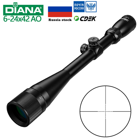 DIANA-lunette de chasse 6-24x42 AO, réticule mil-dot, vue optique, fusil Airsoft Sniper, chasse ► Photo 1/6