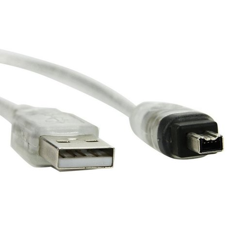 USB mâle à Firewire IEEE 1394 4 broches mâle iLink adaptateur cordon firewire 1394 câble pour SONY DCR-TRV75E DV caméra câble 100 cm ► Photo 1/6