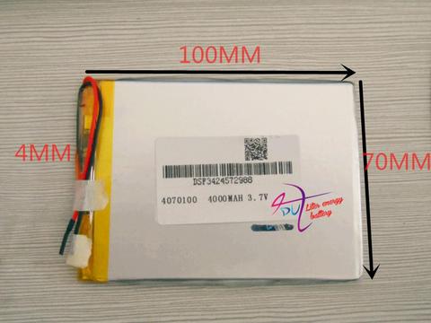 Batterie 3.7V, 4000MAH, 4070100 avec panneau de protection, pour tablette moyenne de 7 pouces ► Photo 1/1