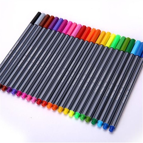 Stylos Fineliner pour enfants, 0.4 MM, stylo marqueur super fin à base d'eau, assortiment d'art à l'encre, dessin pour enfants, crochet pour Graffiti, 5 pièces ► Photo 1/6