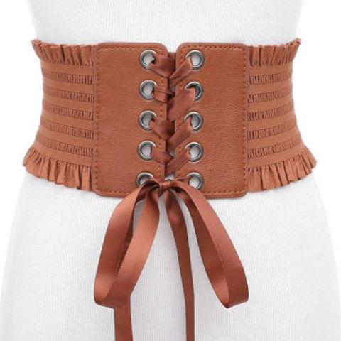 Femmes dames mode extensible ceinture glands élastique boucle large robe Corset ceinture ► Photo 1/6