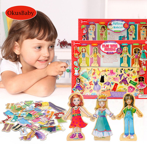 Ensemble de 63 pièces pour filles, Puzzle éducatif, jeux de maquillage pour enfants ► Photo 1/6