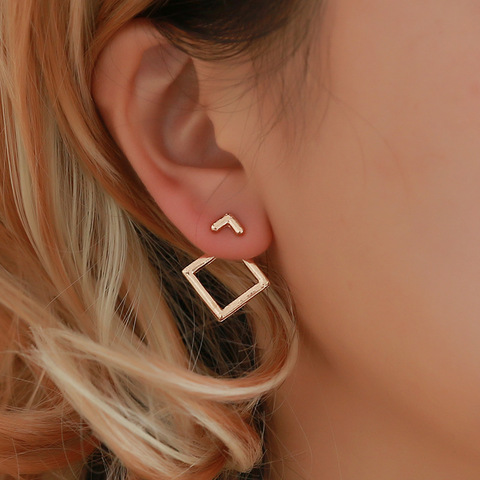 Boucles d'oreilles sans Nickel, bijoux carrés pour femmes, tendance, mignons, tendance, tendance, tendance, tendance, tendance ► Photo 1/4