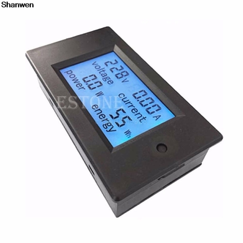 1 pc compteur de puissance AC 80-260 V LCD numérique 20A volts Watt compteur de puissance ampèremètre voltmètre ► Photo 1/5