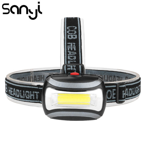 SANYI-Mini lampe torche, tête, 3 Modes par 3 x piles AAA, phare, lumière torche de Camping, lampe frontale LED 3800 lumens ► Photo 1/6