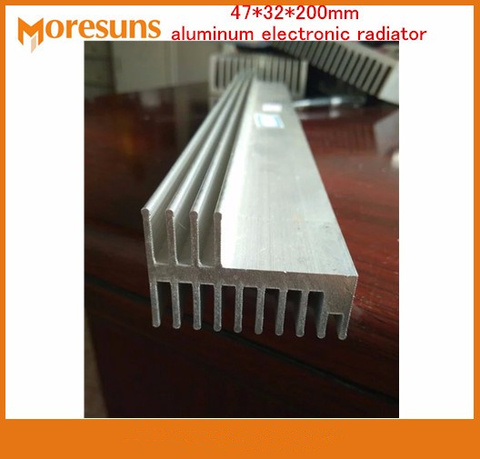 Livraison gratuite rapide 2 pcs/lot radiateur en aluminium largeur 47mm, haute 32mm, longueur 200mm radiateur électronique en aluminium 47*32*200mm ► Photo 1/2