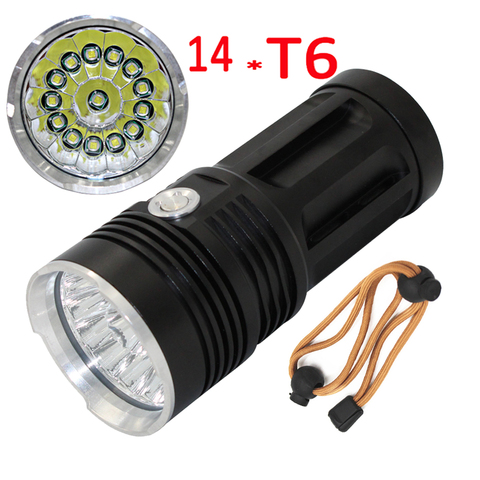 Lampe de poche LED en aluminium, 5 Modes, 14000LM 3/4/5/6/7/8/9/10/11/12/13/14 x XML T6, lampe de nuit d'extérieur, torche pour Camping ► Photo 1/6