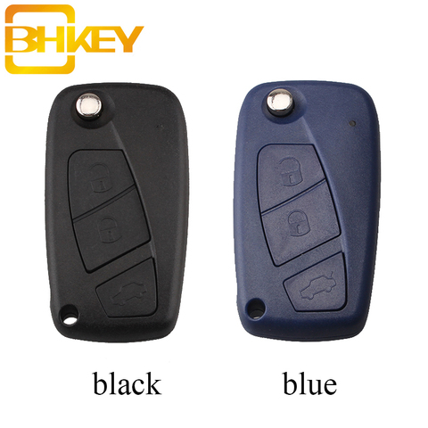 BHKEY coque de clé 3 boutons | Pour Fiat 500 Panda Idea Punto Stilo Ducato lame non coupée SIP22, porte-clés de remplacement Cove ► Photo 1/4