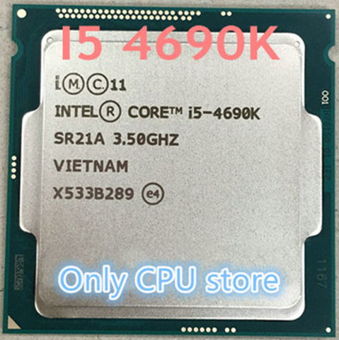 Livraison gratuite I5-4690K I5 4690 k 3.5 ghz LGA 1150 22nm 88 w quad core De Bureau CPU Processeur scrattered pièces ► Photo 1/1