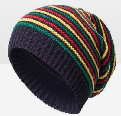 Pom Pom hiver Hip Hop chapeau Bob Marley jamaïcain Rasta Reggae multicolore rayé Beanie chapeaux pour hommes femmes bonnets Ski tricot chapeau ► Photo 1/6