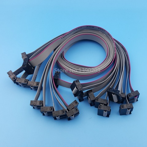 Câble de données plat IDC, 50cm, 2x5, 10 broches, pas de 2.54mm, câble AVR ISP JTAG ► Photo 1/3